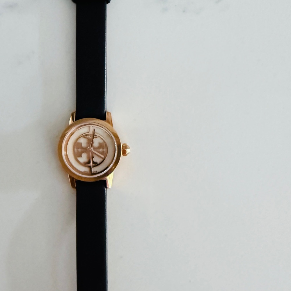 Tory Burch Gold and Black Watch
